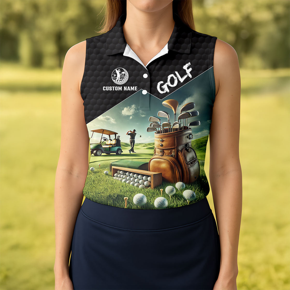 I Was One Under Today Golf Ball Pattern Funny Golf Shirt, Custom Golf Shirts, Golf Shirt For Women