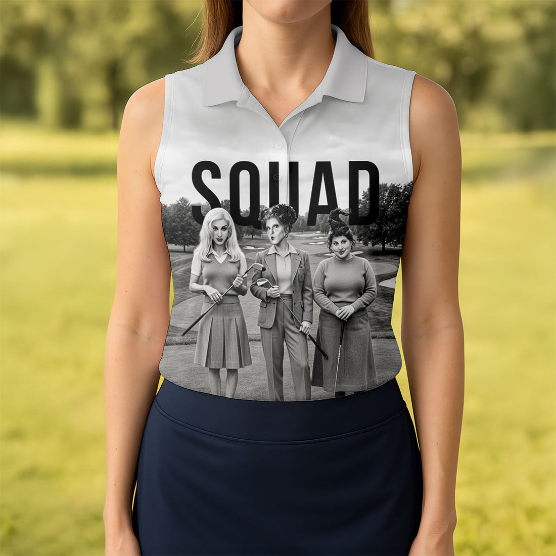 Halloween Witch Squad Golf Polo Shirt, Women's Golf Tops, Golf Polo For Women