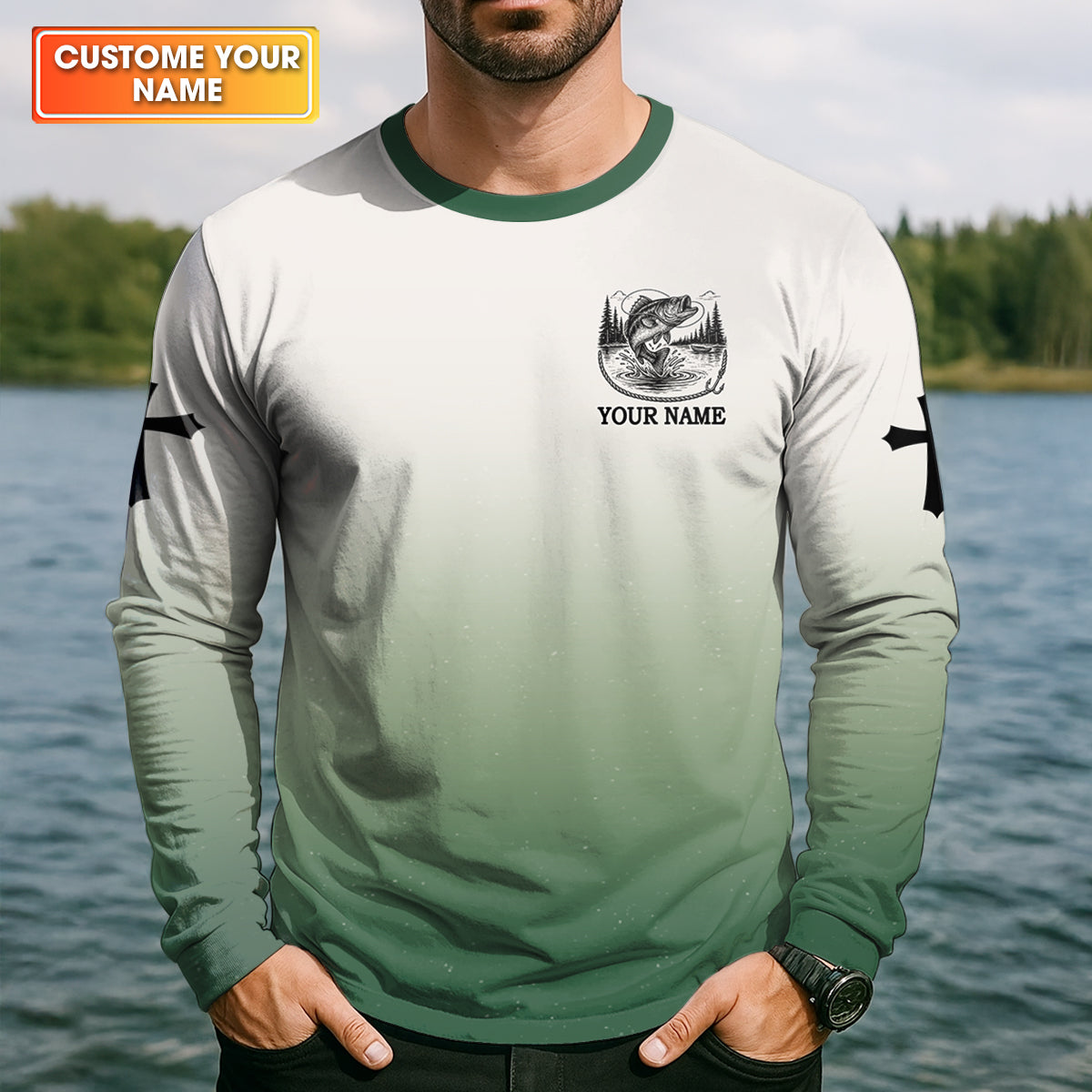 Custom Christian Shirts, Christian Fishing Shirts, Follow Me Fishers of Men Matthew 4:19, Religious Gift for Men