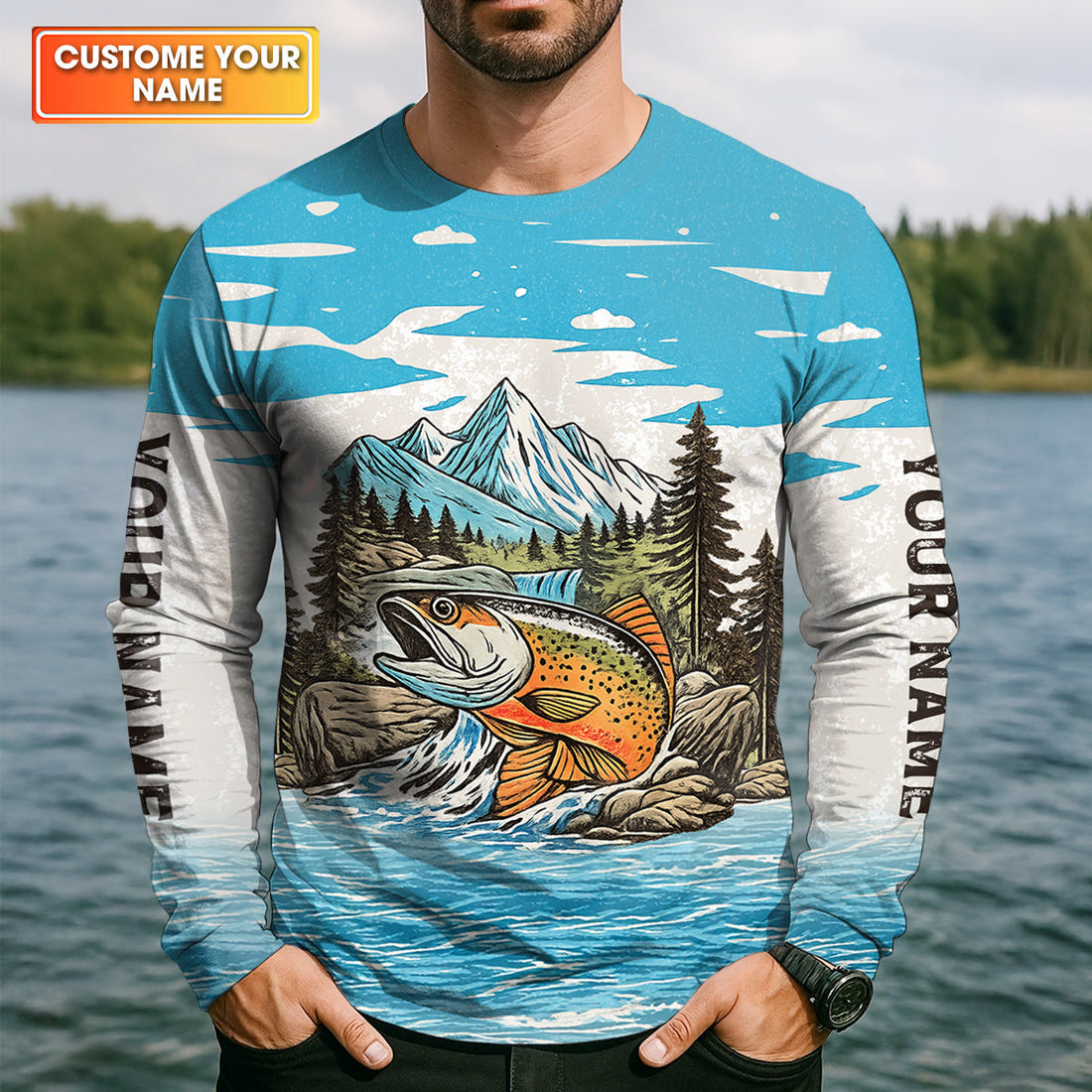 Follow Me And I Will Make You Fishers, Custom Name Fishing Shirt, Fishing UPF Shirts, Funny Fishing Shirt