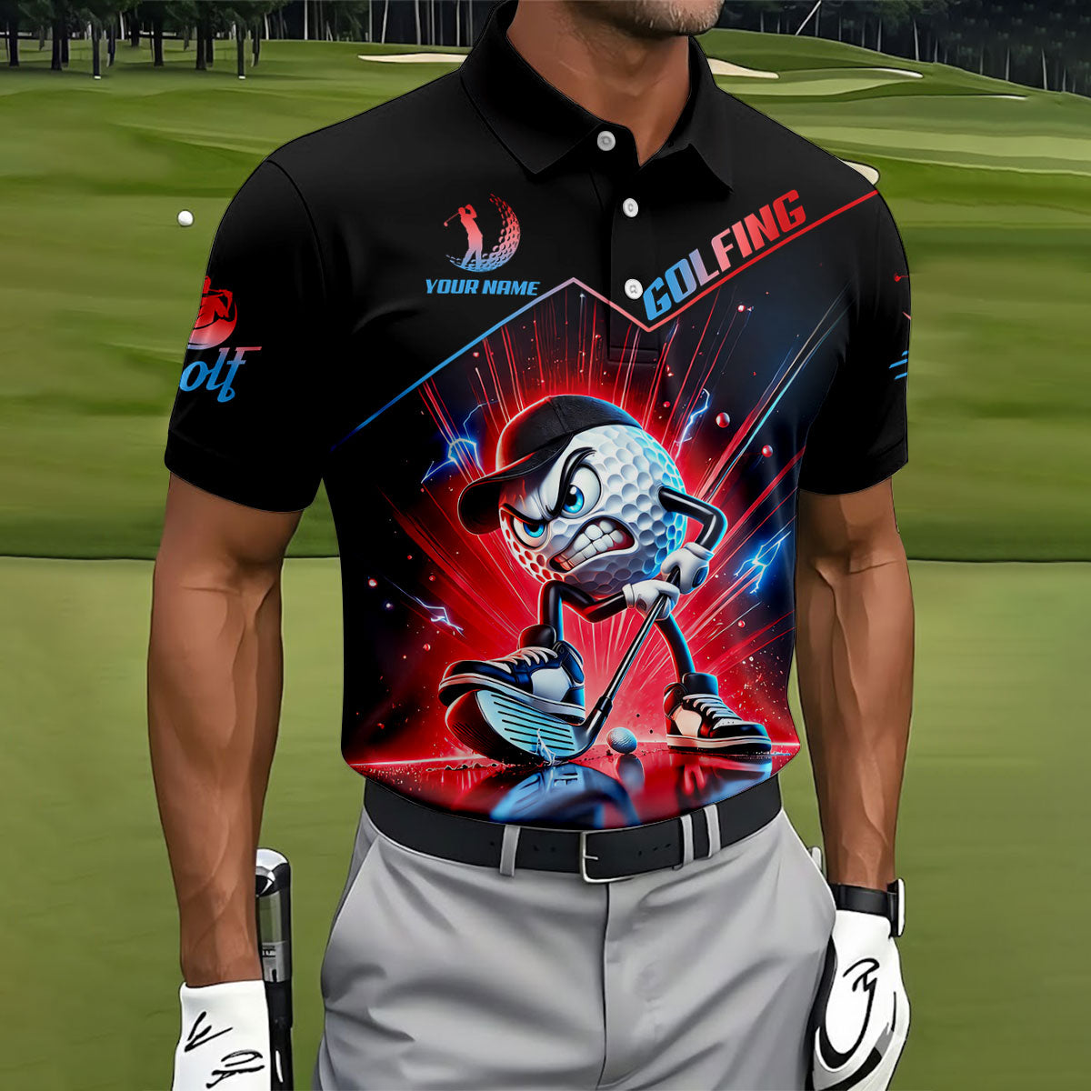 Custom I Was One Under Today Golf Polo Shirt, Men's Golf Shirt, Printed Golf Shirts