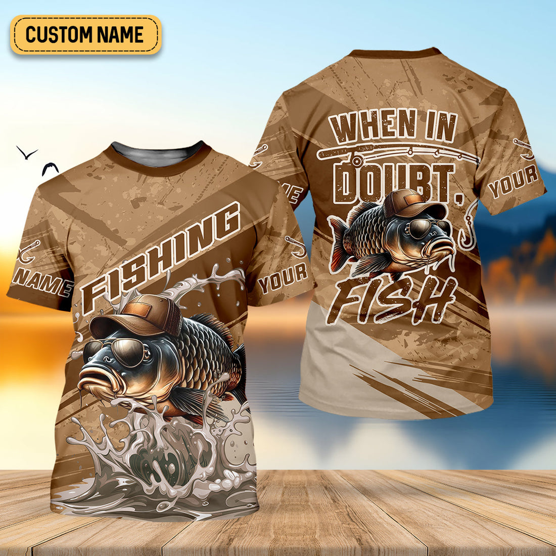 When In Doubt Fish Funny Fishing Shirt, SPF Shirt For Men, Gift For Fisherman, Largemouth Bass Fishing