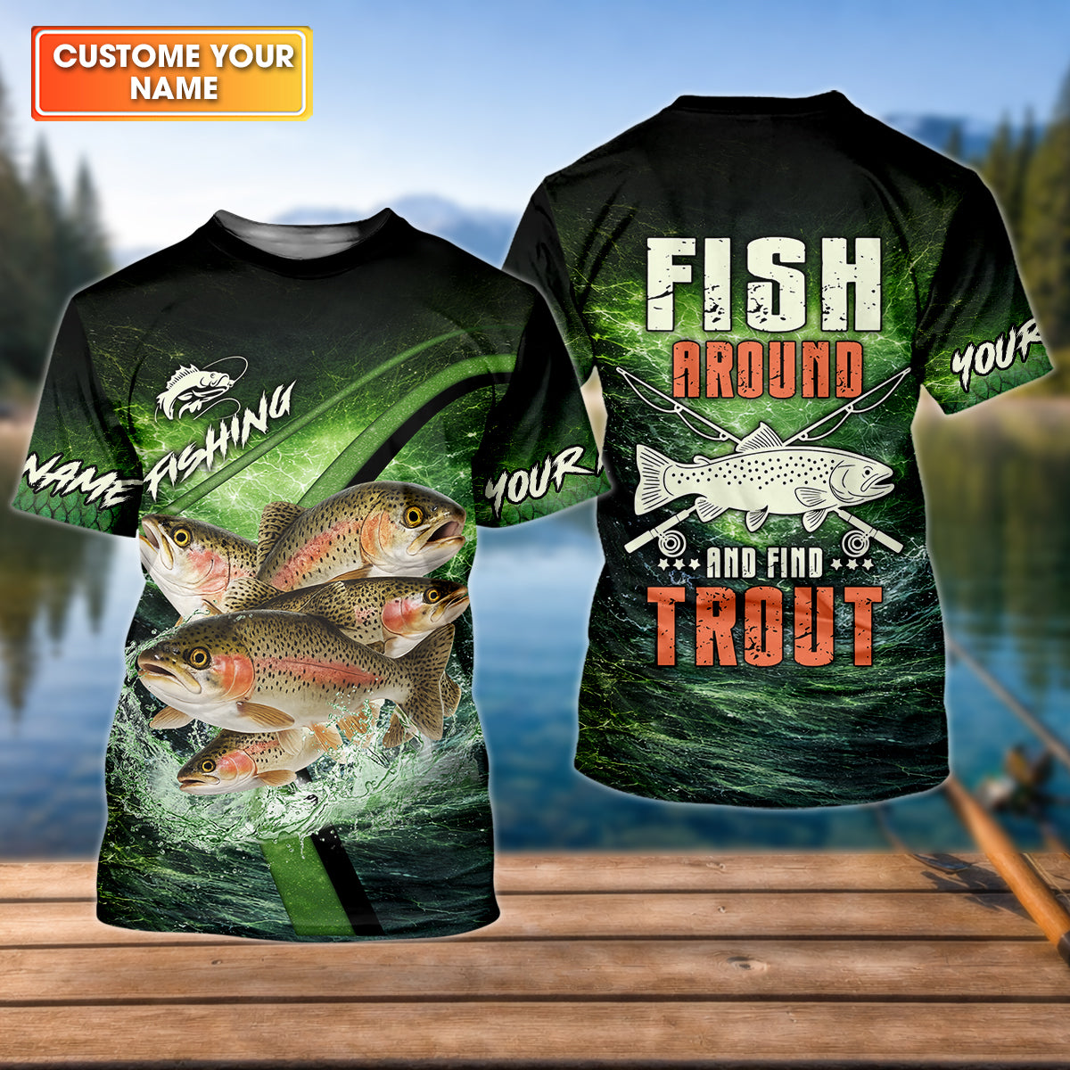 Fish Around And Find Trout Fishing UPF Shirt – Trout Fishing Shirt, Funny Fishing Shirt for Men