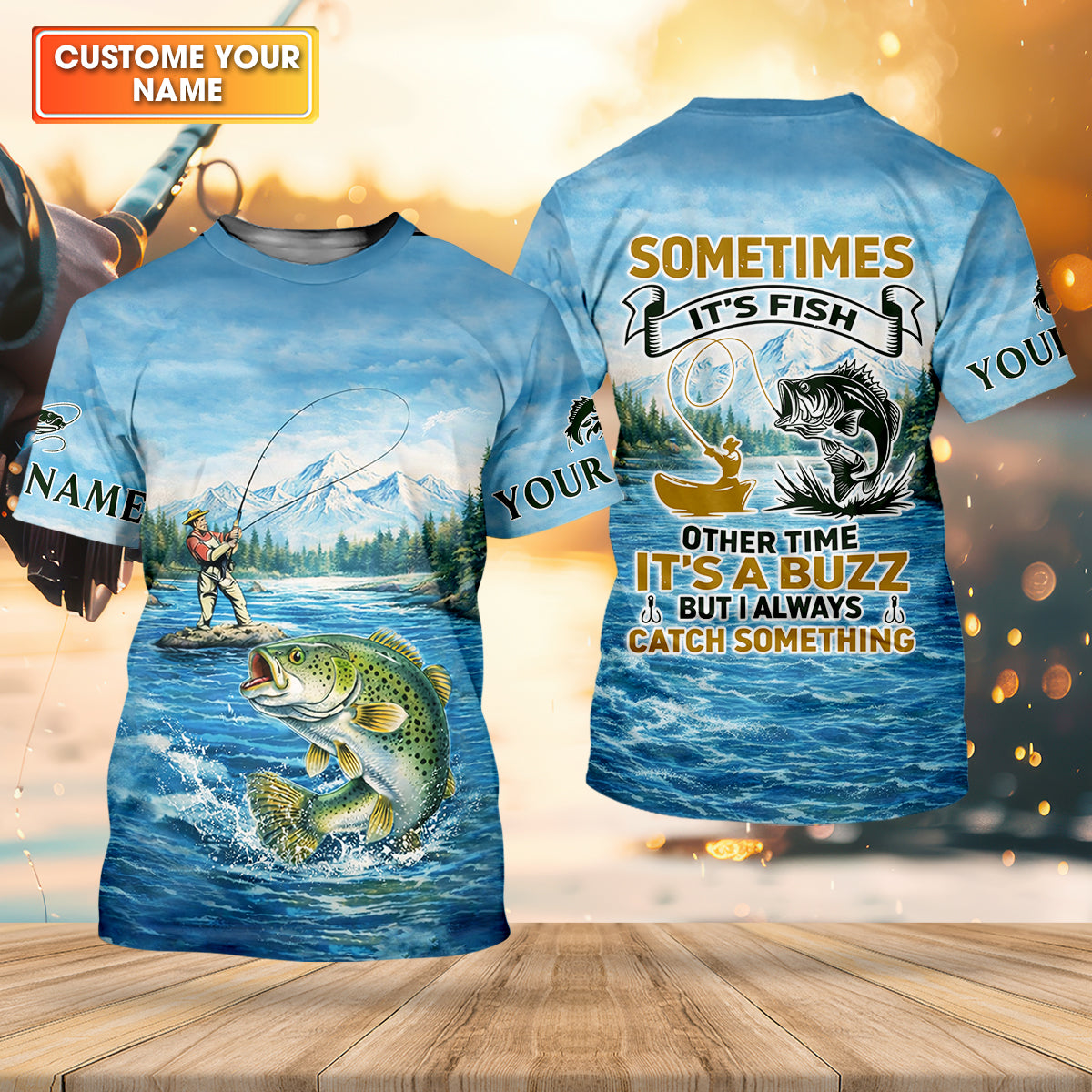 Sometimes It’s Fish, Sometimes It’s a Buzz Fishing Shirt, Fishing UPF Shirts, Funny Fishing Shirt