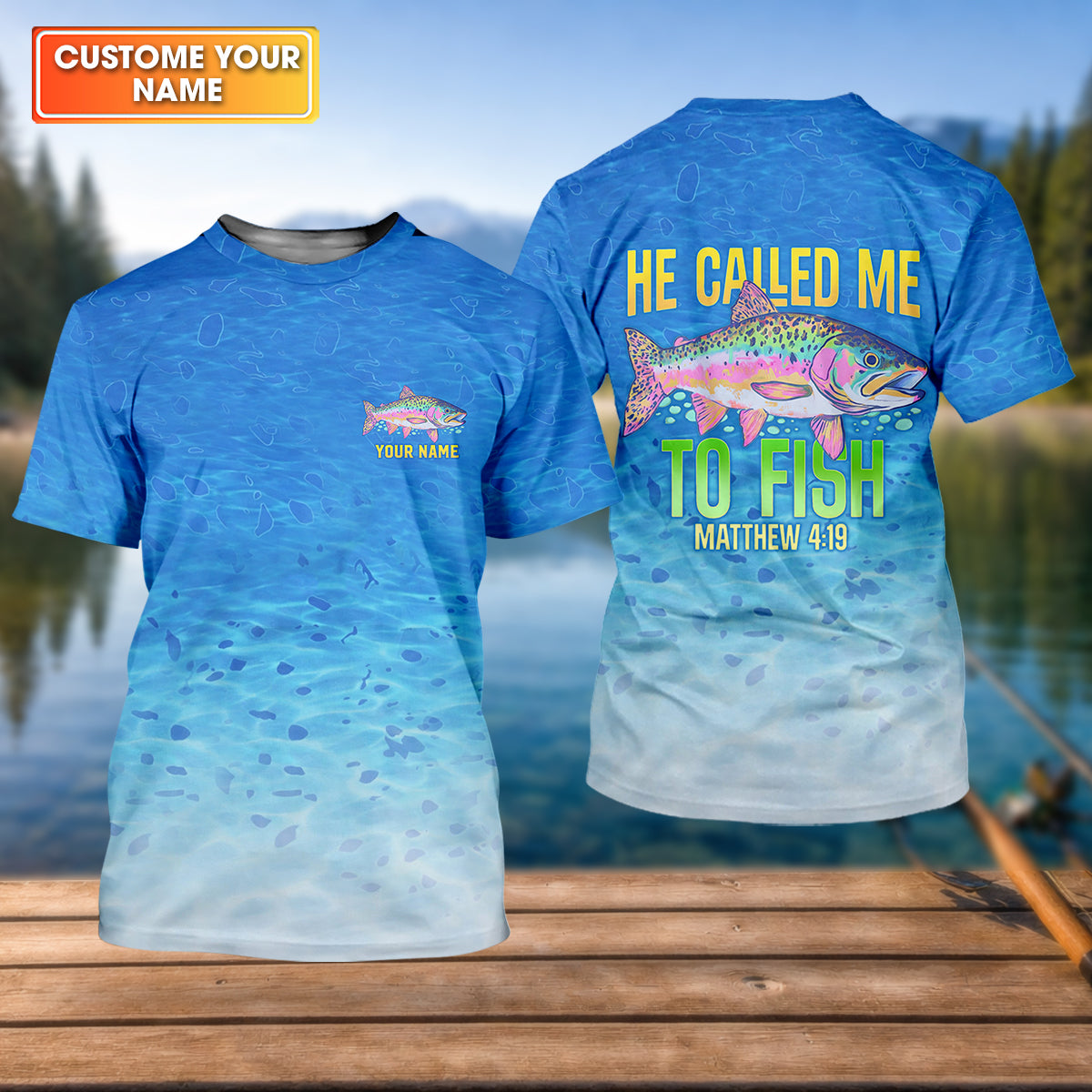 He Called Me To Fish Christian Fishing Shirt, Fishing UPF Shirts, Fisherman Gift For Men