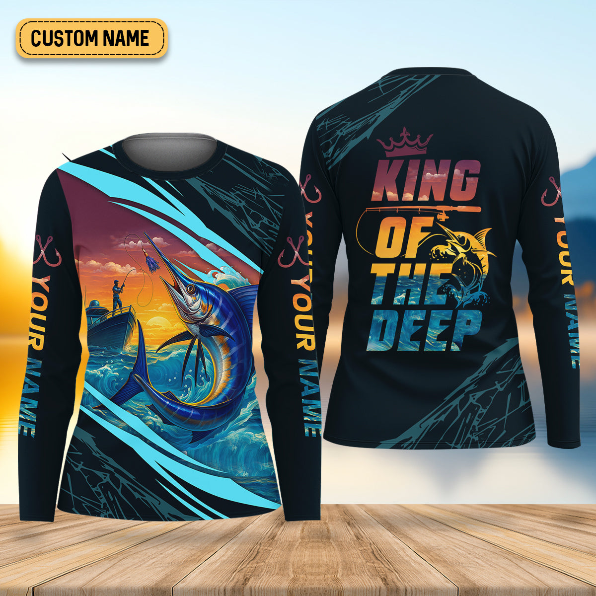 King Of The Deep Swordfish Fishing Women SPF Shirt, Fishing Gift Ideas, Female Fishing Shirts