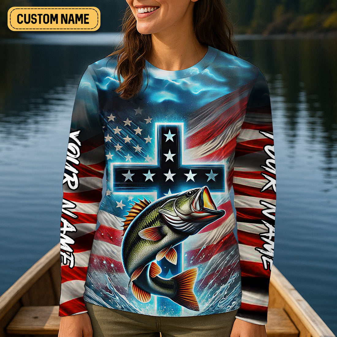 I Will Make You Fishers Of Men Christian Patriotic Fishing Shirt, Fishing UPF Shirts, Fishing Shirt For Women