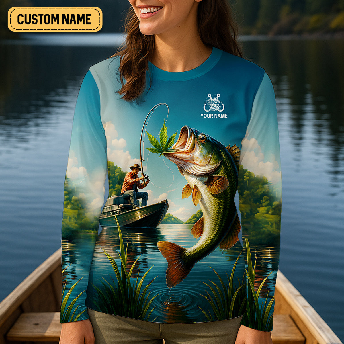 I Just Want To Get High And Go Fishing Funny Fishing Shirt, SPF Long Sleeve Shirts Womens