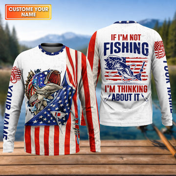 American Fishing Life – Always On My Mind UPF Fishing Shirt, Personalized Name