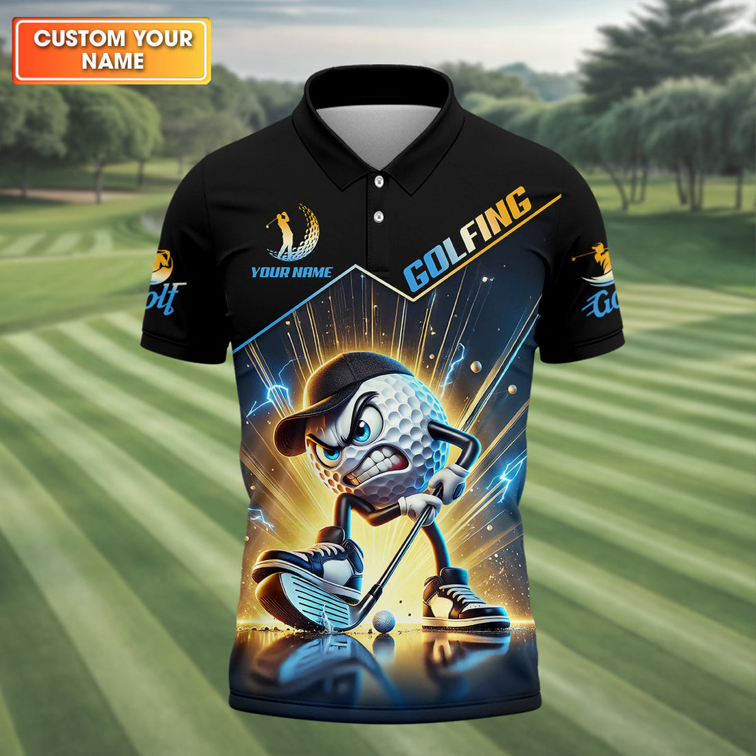 I Was One Under Today Custom Men's Golf Polo ShirtFunny Golf Shirt, Dad Golf Gift