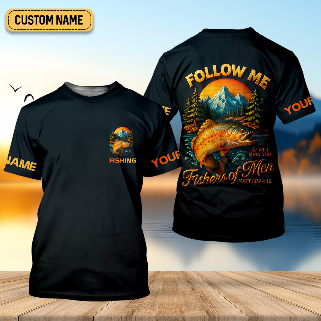 I Will Make You Fishers Of Men Fishing UPF Shirt, Personalized Fishing Shirt For Men, Fishing Shirts For Men