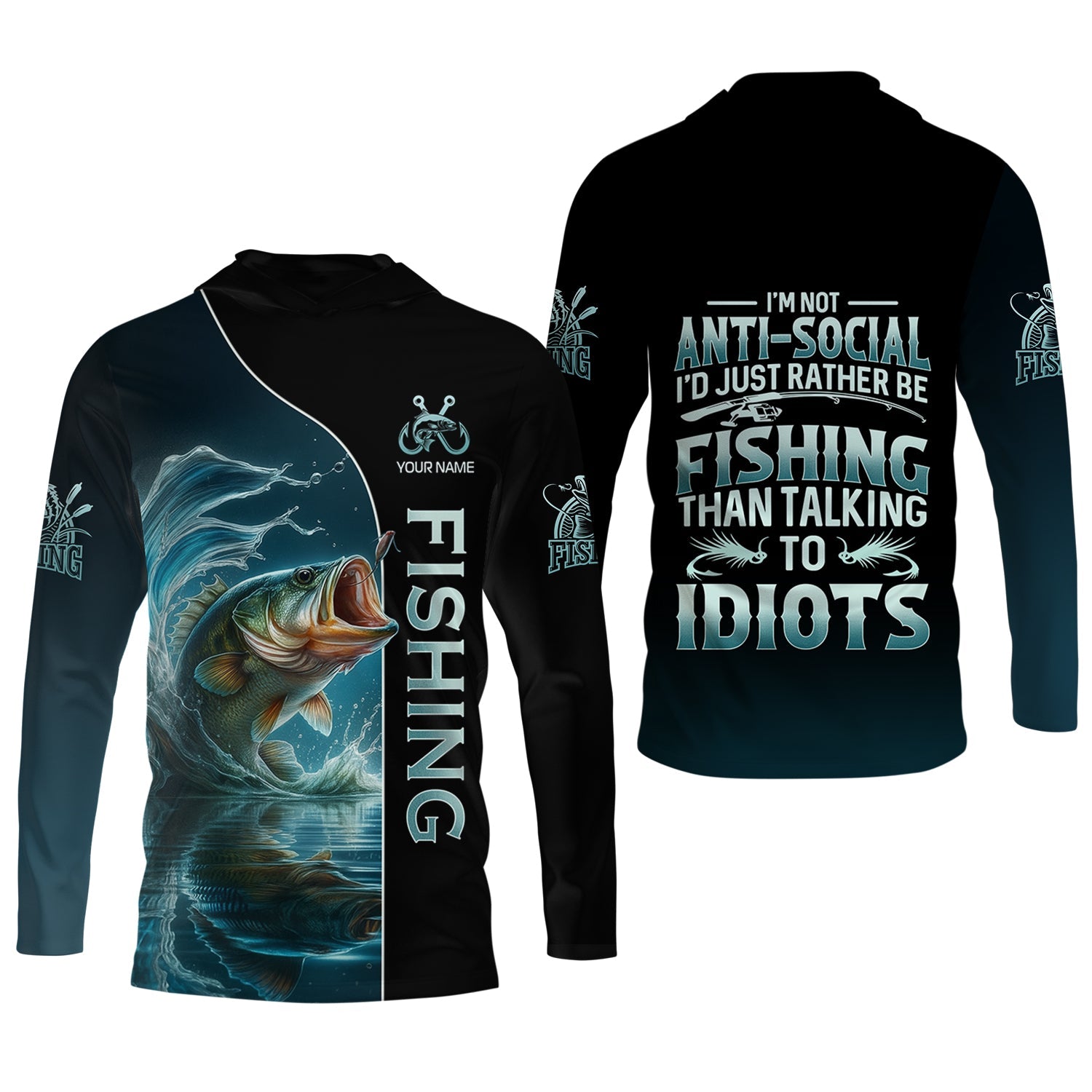 I'd Rather Be Fishing SPF Shirt, Funny Fishing Shirt, Long Sleeve Fishing Shirts, Gift For Fisherman
