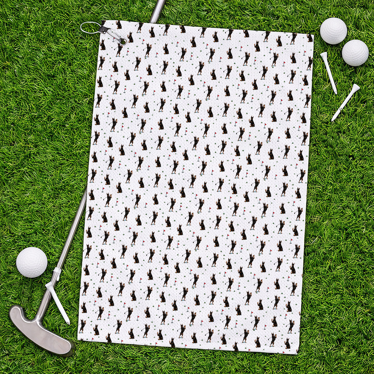 Doberman Golf Socks, Doberman Pattern Golf Sock, Crazy Golf Gift For Men