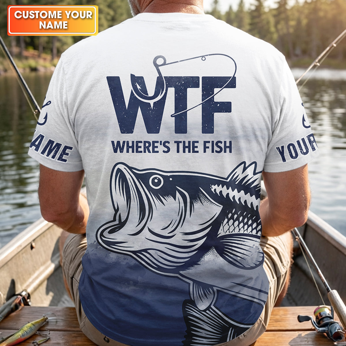 Where's The Fish Funny Fishing Shirt, Funny Quote Fishing UPF Shirts, Fishing Shirts For Men