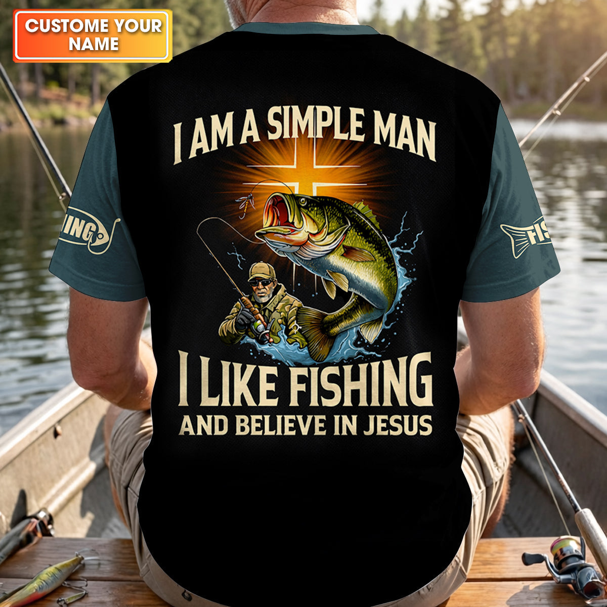 Like Fishing And Believe In Jesus Shirt, Christian Bass Fishing Long Sleeve For Men, Fishing UPF Shirts