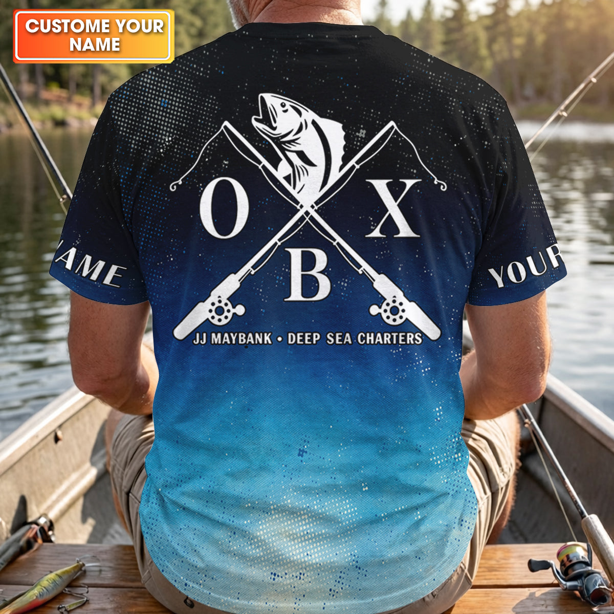 JJ Maybank Deep Sea Charters Outer Banks Fishing UPF Shirts, Fishing Movie Fishing Gift for Men