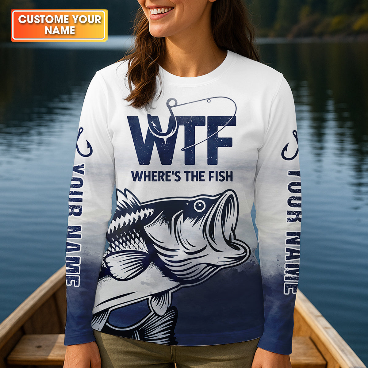 Where's The Fish Funny Fishing Shirt, Funny Quote Fishing UPF Shirts, Women Fishing Shirt