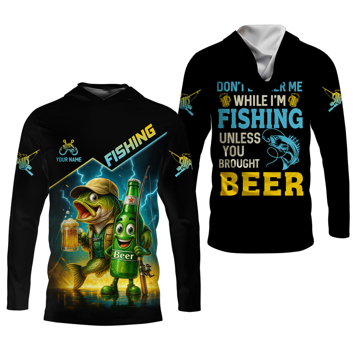 Don't Bother Me While I'm Fishing Unless You Brought Beer Funny Fishing Shirt, SPF Shirt, Fishing Shirts For Men