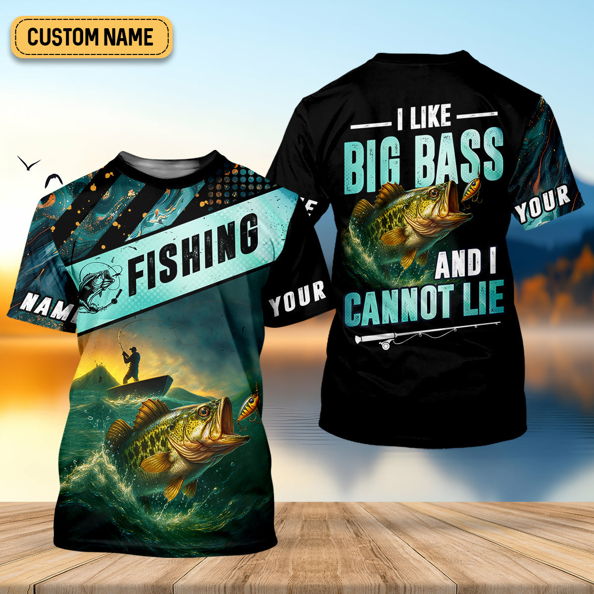 I Like Big Bass And I Cannot Lie Shirt, Funny Fishing T-shirt, SPF Shirt For Men, Gift For Fisherman