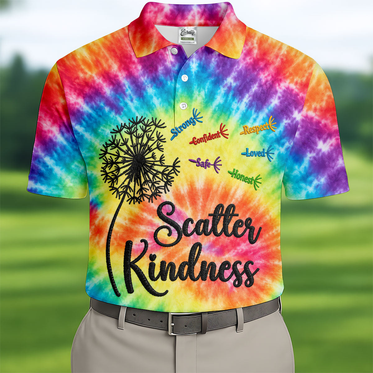 Scatter Kindness Suicide Awareness Polo Shirt, Mens Polo Shirts, Mens Golf Apparel