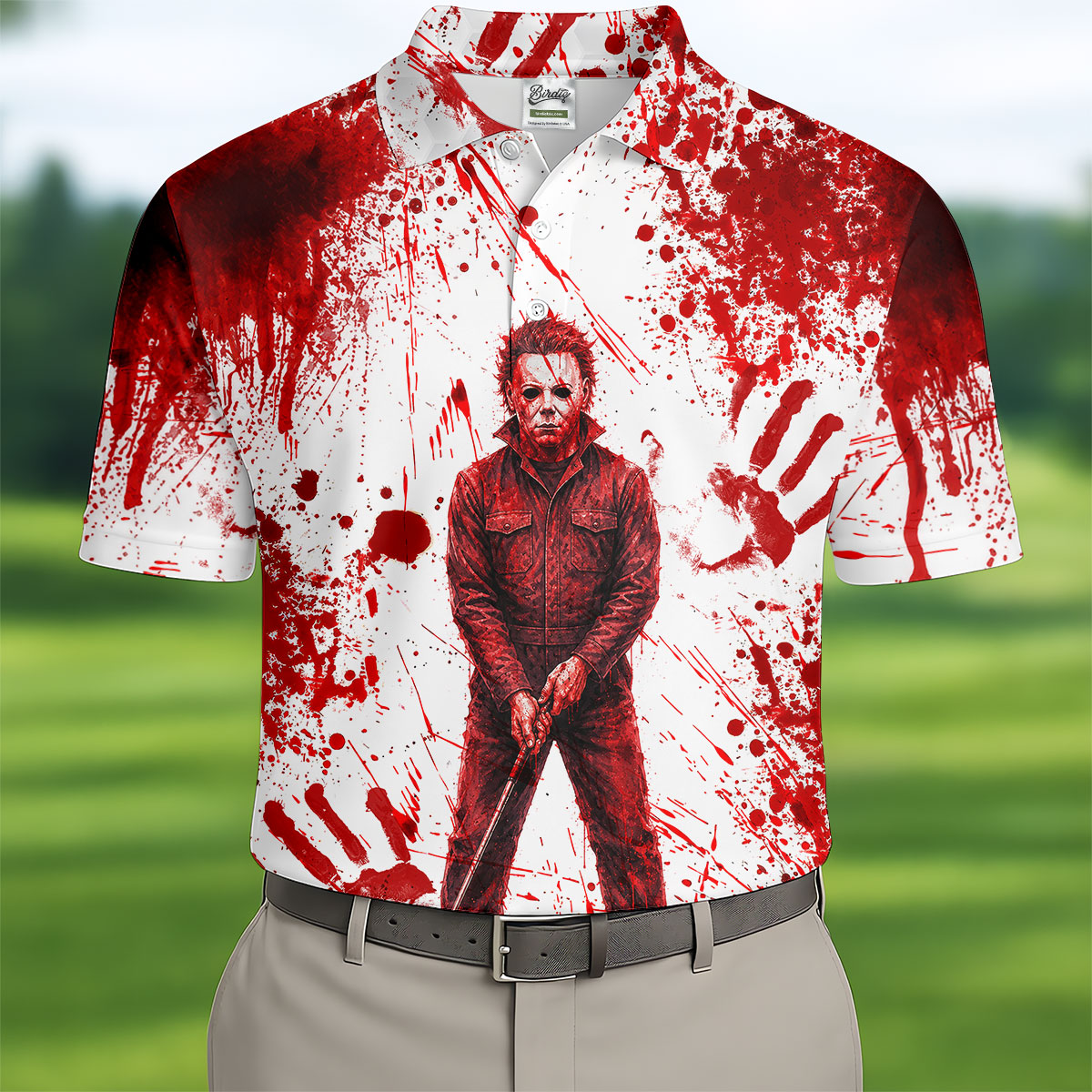 You Can't Kill The Bogeyman Halloween Polo Shirt, Mens Golf Polo, Golf Shirts For Men
