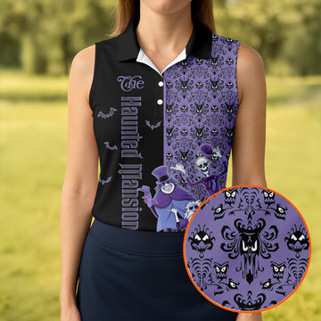 Haunted Halloween Horror Character Polo Shirt, Golf Shirts For Women, Womens Golf Tops