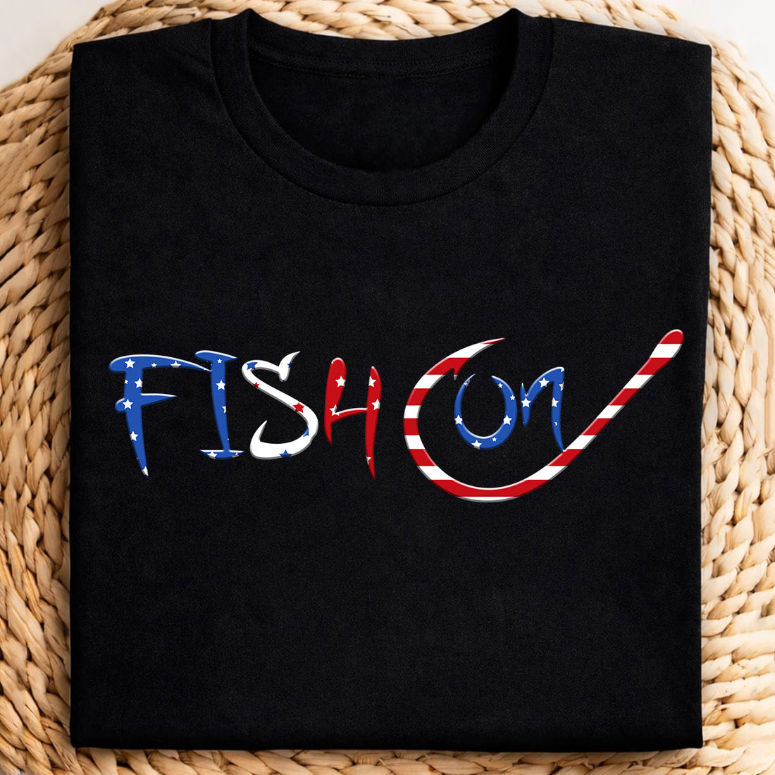 Fish On Patriotic 4th Of July Funny Fishing Shirt, 250th Anniversary Fishing T-Shirts