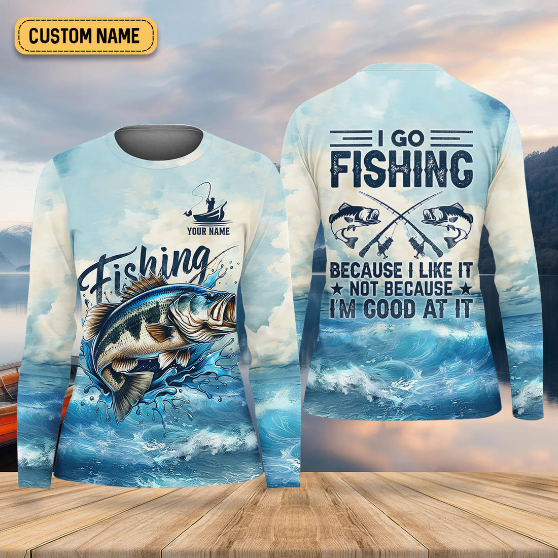 I Go Fishing Because I Like It Not Because I'm Good At It SPF Shirt, Female Fishing Shirts, Women Fishing Shirt