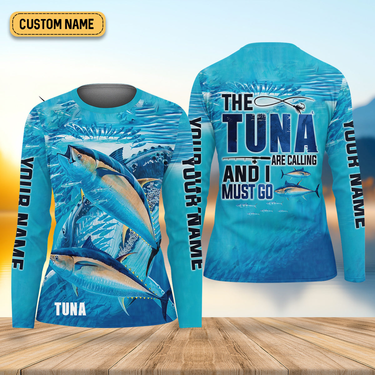 The Tuna Are Calling And I Must Go Fishing UPF Shirts, Female Fishing Shirts, Tuna Fishing Shirt For Women