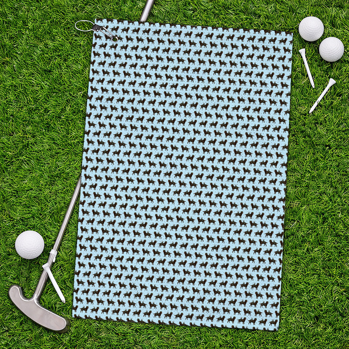 Chocolate Labrador Golf Towels, Funny Dog Golf Towel, Labrador Lover Gift