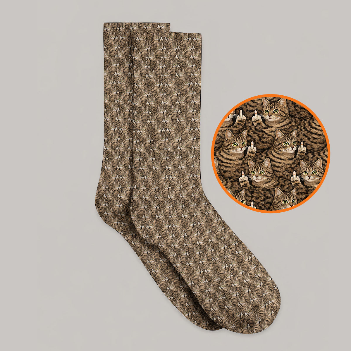 Funny Cat Pattern Golf Socks, Cats Golf Sock For Pet Lover, Golf Gift For Golfer