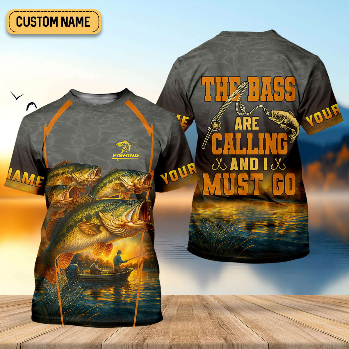 The Bass Are Calling And I Must Go Largemouth Bass Fishing SPF Shirt For Men, Funny Fishing Shirt