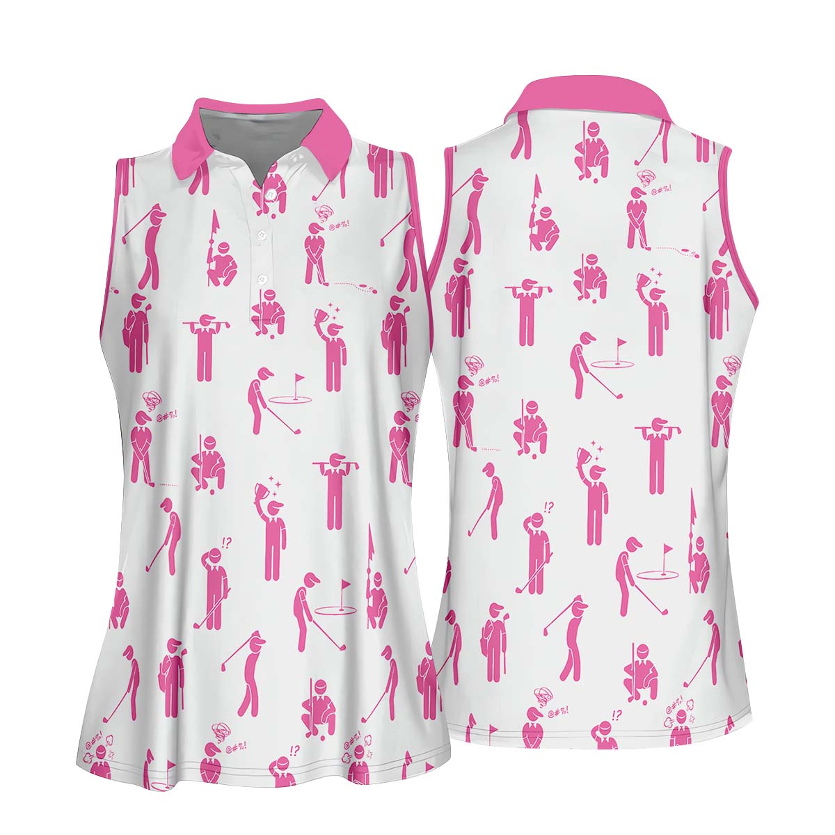 Pink Golf Polo ShirtGolfing Apparel, Womens Golf Gifts