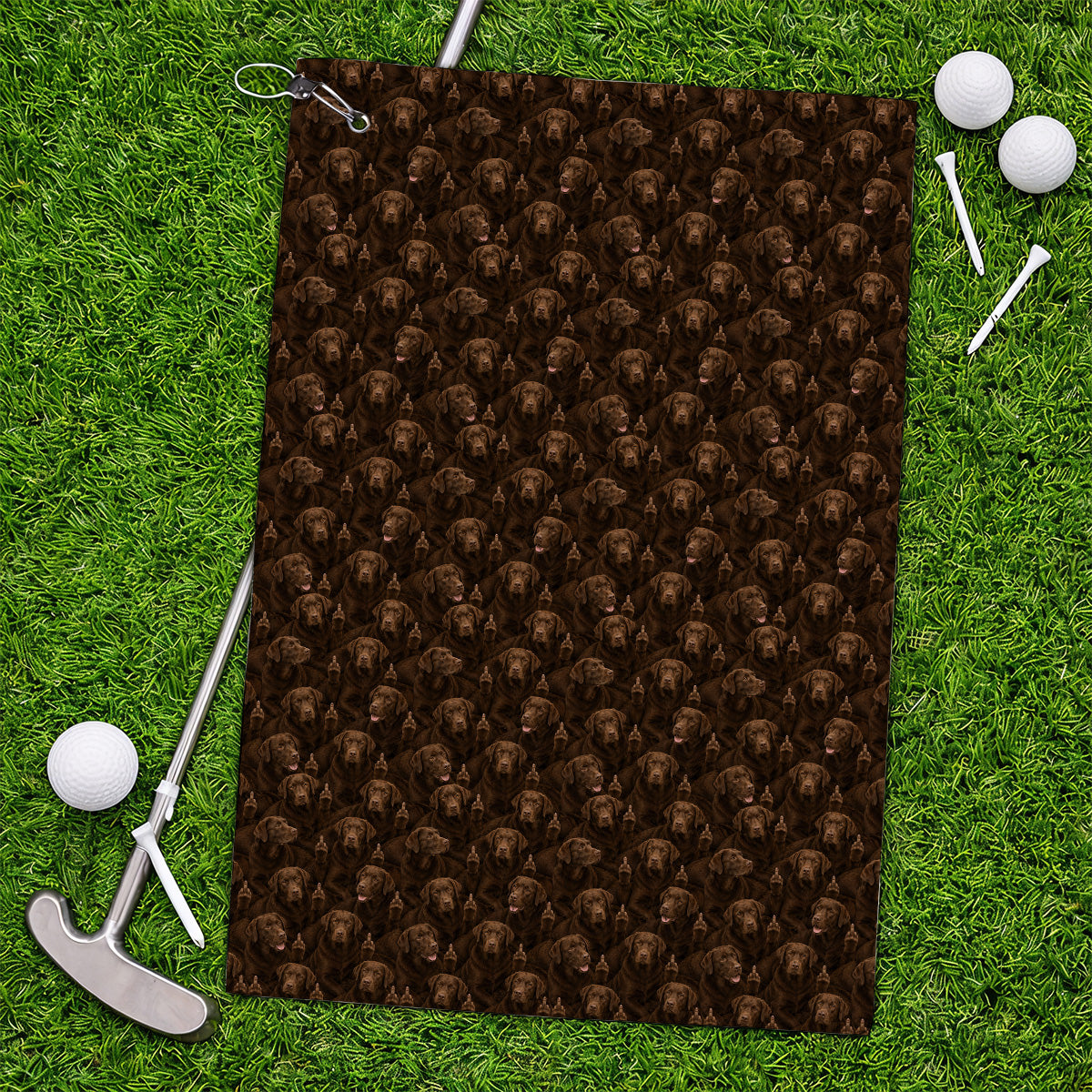 Funny Labrador Golf Towels, Lab Dog Pattern Golf Towel, Crazy Golf Gift For Golfer