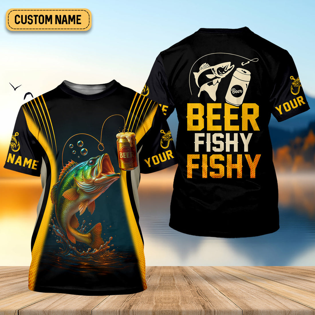 Beer Fishy Fishy Funny Fishing Shirt, SPF Shirt For Men, Fishing And Beer Men's Fishing Shirt