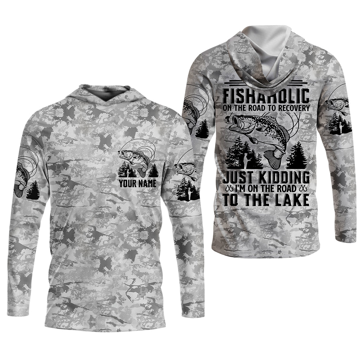 I'm A Fishaholic On The Road To Recovery Fishing UPF Shirts, Fish Shirt Funny, Women Fishing Shirt