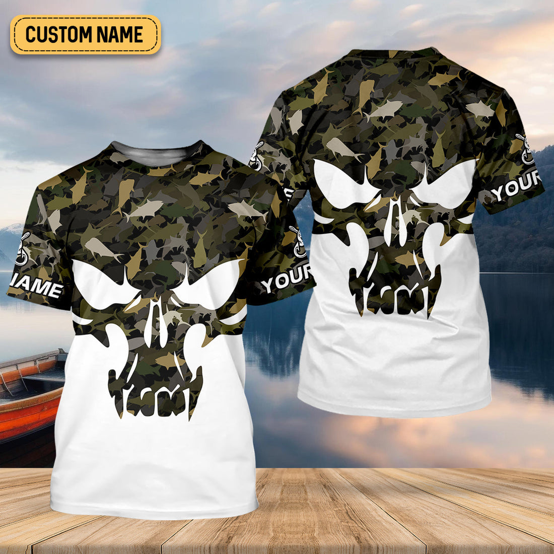 Deep Ocean Fishing SPF Shirt For Men, Camouflage Fishing Shirts, Fishing Gifts For Men, Men's Fishing Shirt