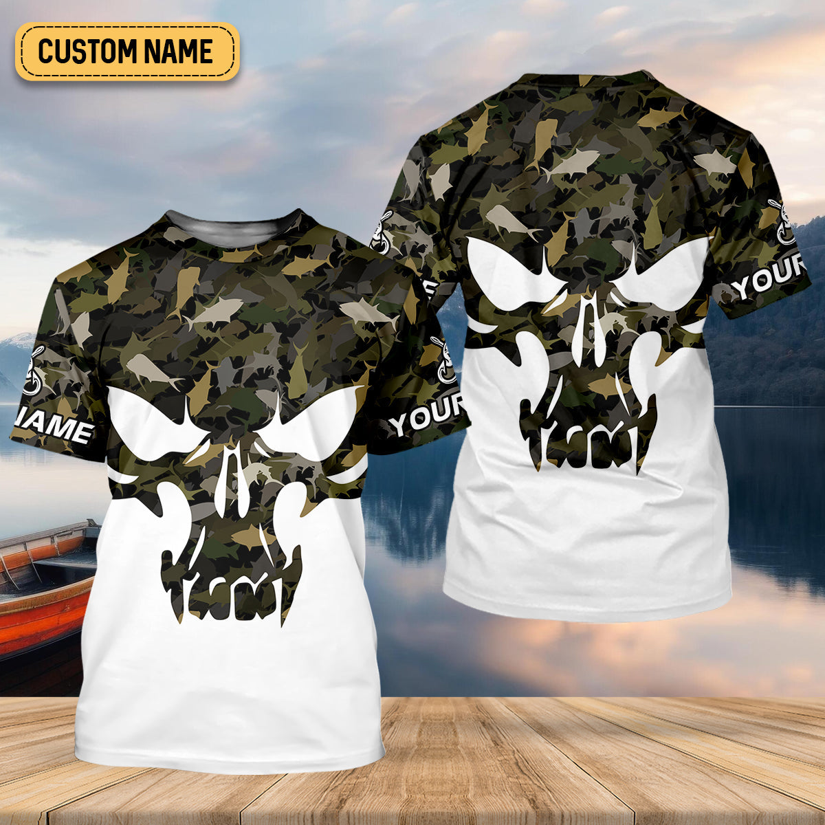 Deep Ocean Fishing SPF Shirt For Men, Camouflage Fishing Shirts, Fishing Gifts For Men, Men's Fishing Shirt