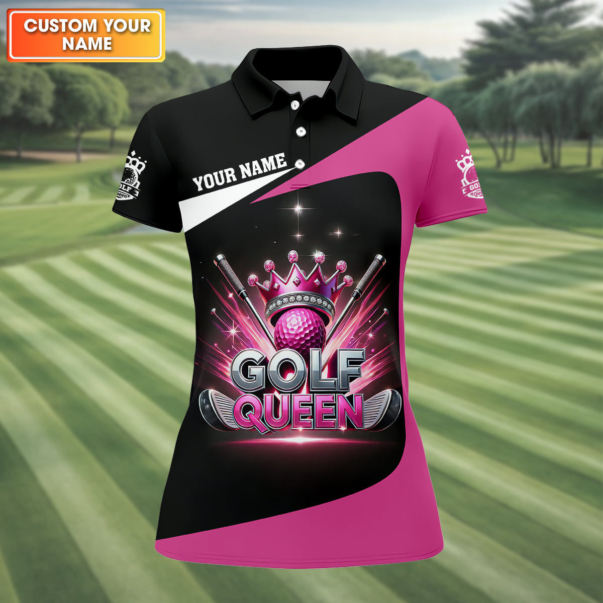 Golf Queen Custom Funny Womens Golf Polo ShirtLadies Golf Shirt, Mothers Day Gifts