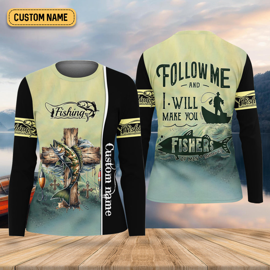 And I Will Make You Fishers Of Men Christian Fishing Women SPF Shirt, Female Fishing Shirts