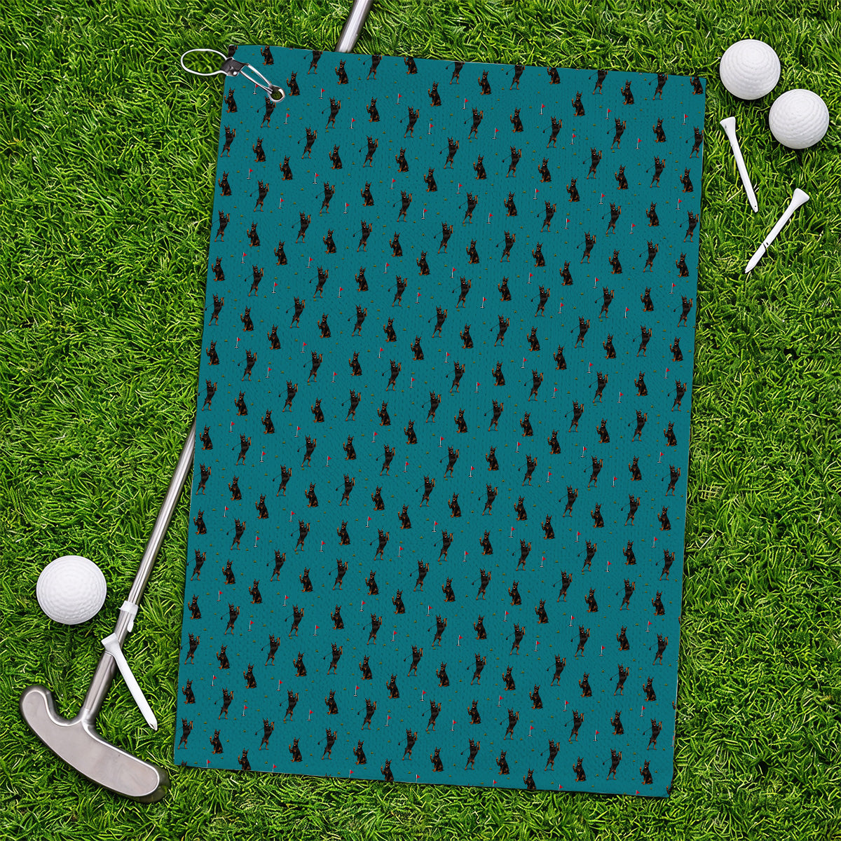 Doberman Golf Socks, Doberman Pattern Golf Sock, Crazy Golf Gift For Men