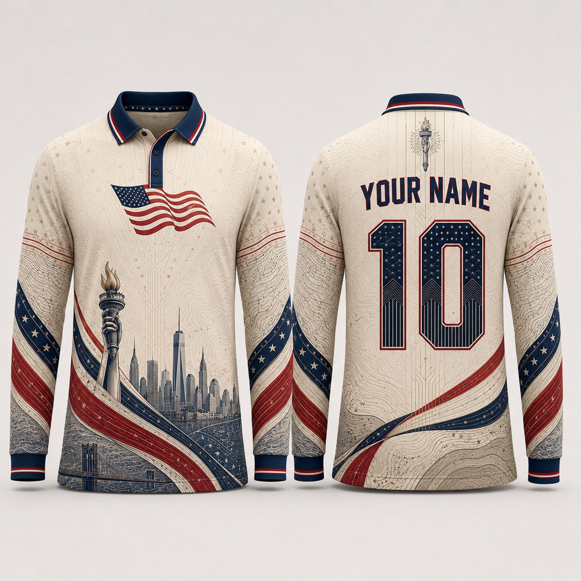 Red White Blue Fooball Shirt, V-Neck For Men Football Lover, American Soccer Fan Football Gifts