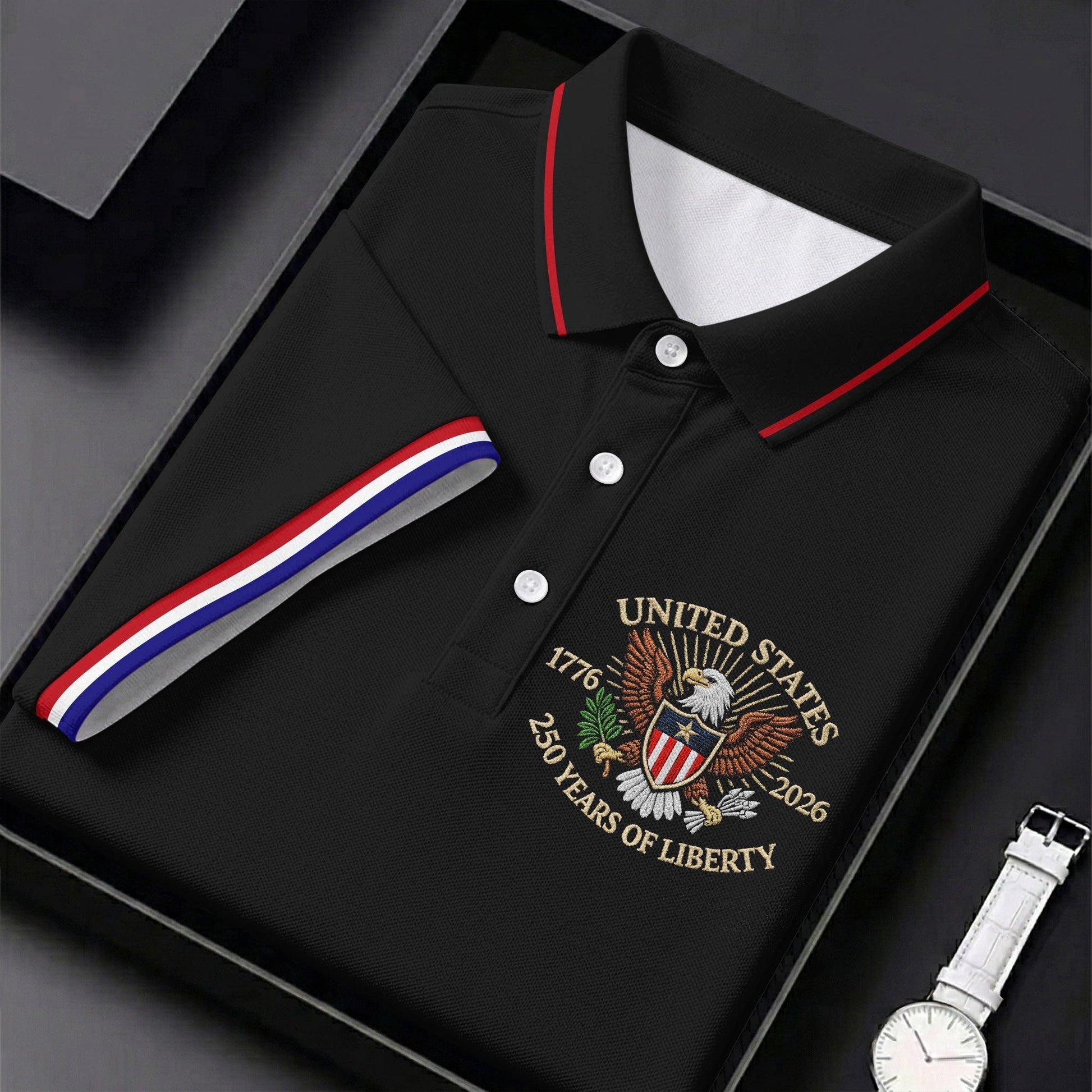 America Bald Eagle 250 Years Of Liberty Patriotic 4th Of July Golf Shirt, Golf Shirt For Women
