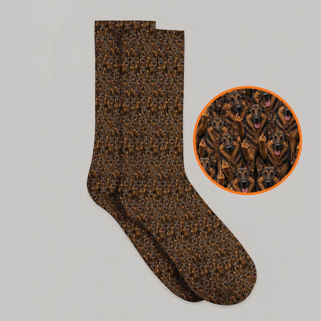 German Shepherd Pattern Golf Socks, Funny German Shepherd Sock, Dog Lover Golf Gift