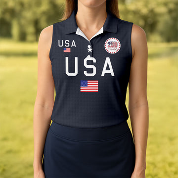 Free For 250 Years Black Patriotic Golf Shirt, 4th Of July Golf Shirt, 250th Anniversary Women Golf