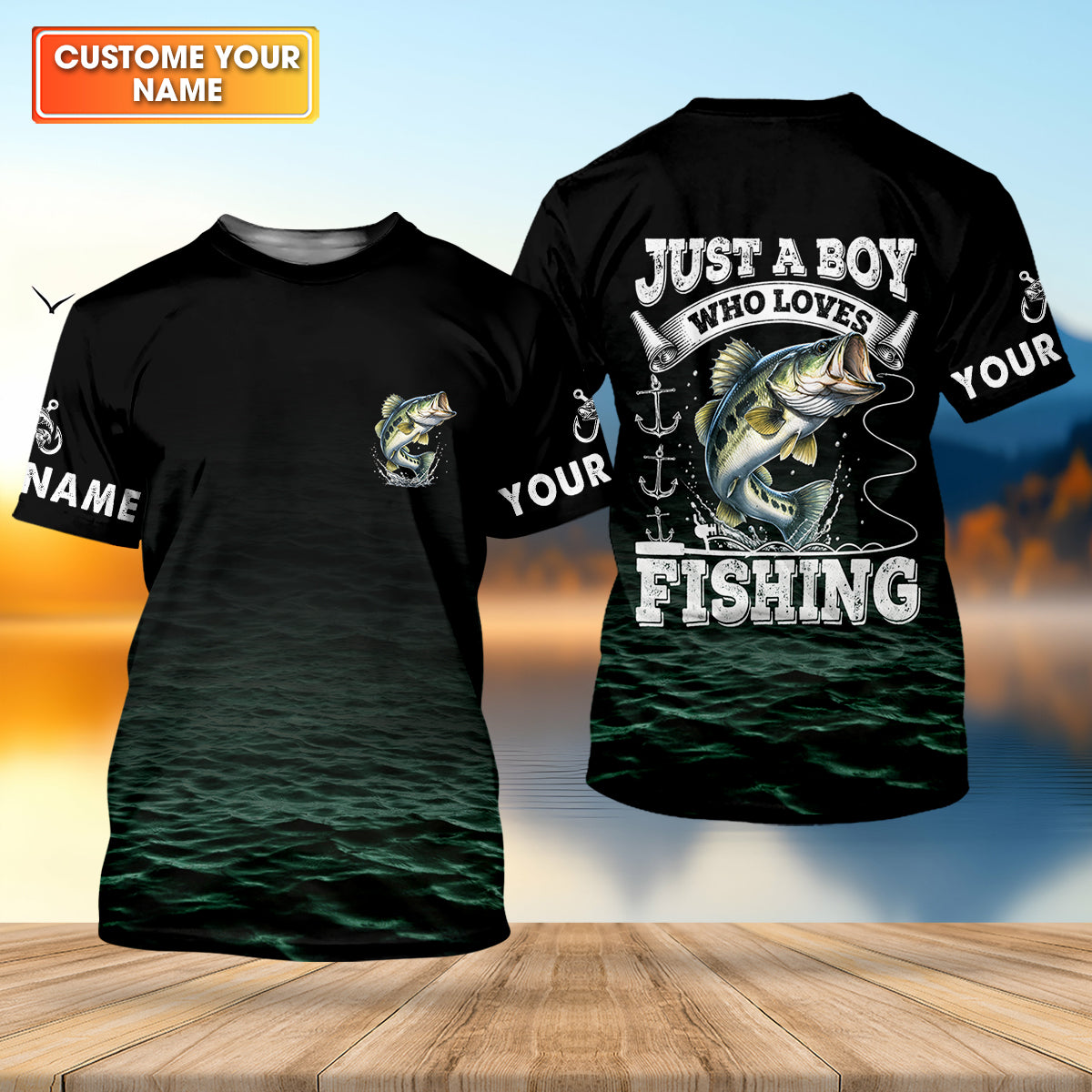 Just A Boy Who Loves Fishing Funny Fishing Shirt, Fishing UPF Shirts, Fishing Shirts For Men