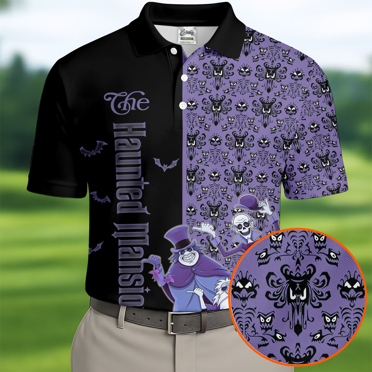 Haunted Halloween Horror Character Polo Shirt, Golf Polo Shirts For Men, Mens Polo Shirts