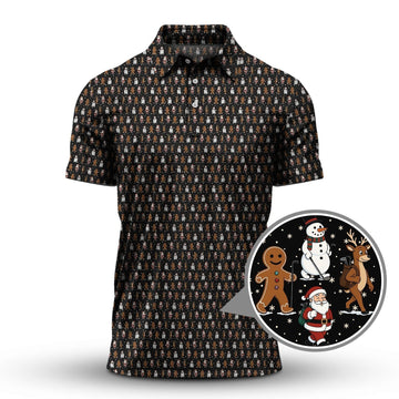 Christmas Golf Shirt, Funny Santa Pattern Golf Shirt, Xmas Golf Shirt