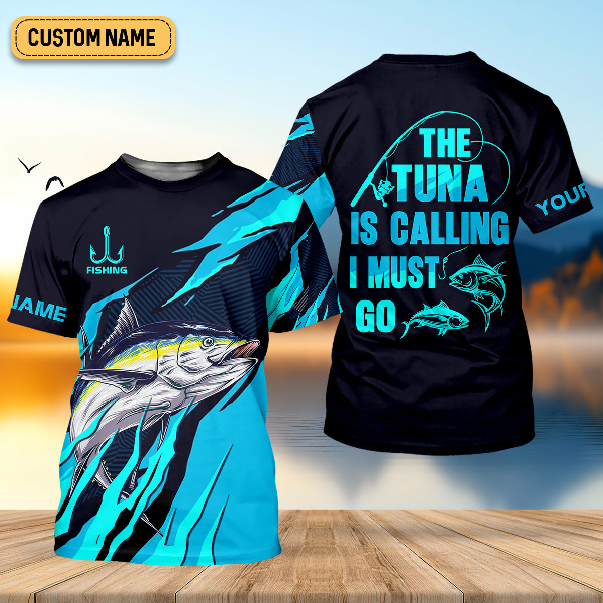 The Tuna Is Calling I Must Go Tuna Fishing SPF Shirt For Men, Fishing Gifts For Men, Fishing Shirts For Men