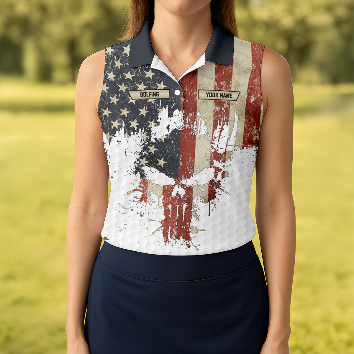Golf Saved Me From Being A Pornstar Funny Golf Shirt, 250 Years Patriotic 4th Of July Golf Shirt For Women